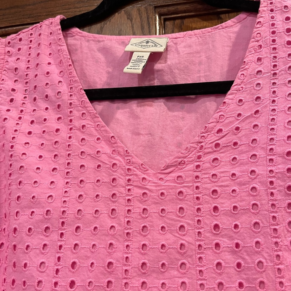 St. John's Bay Pink Bloom Eyelet Dress - Picture 3 of 9